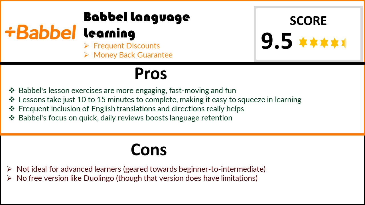 duolingo or babbel scorcard 2