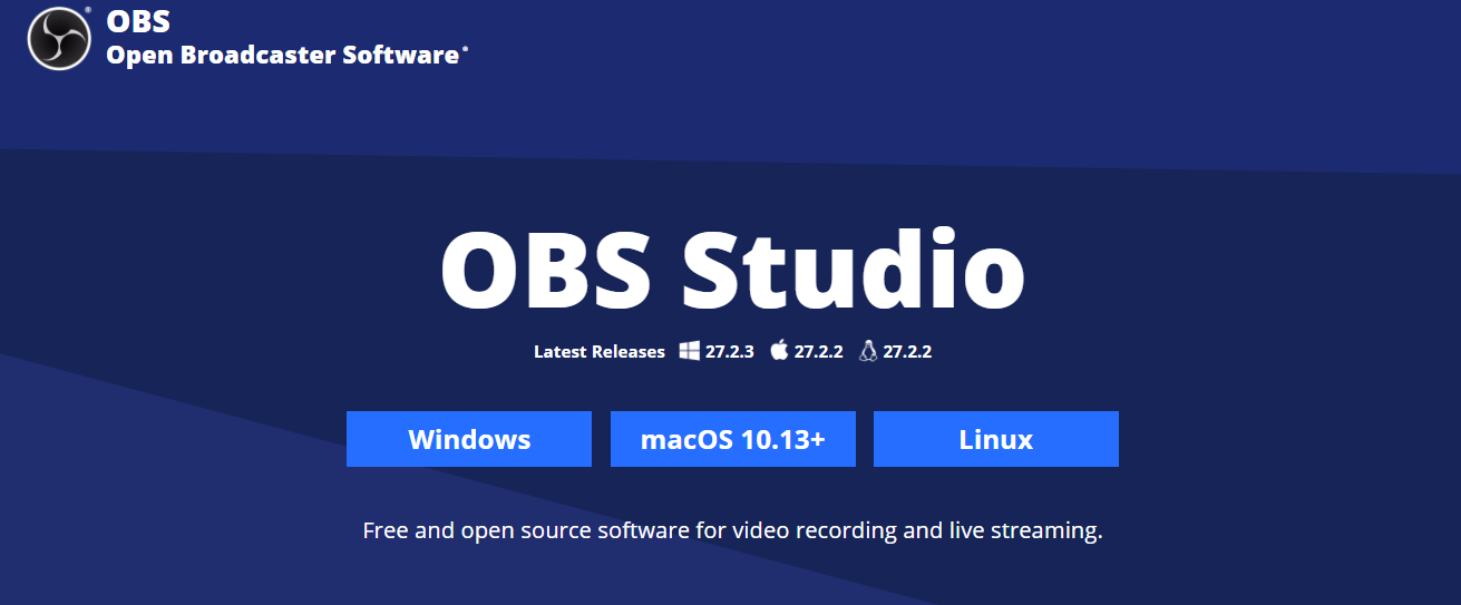 open broadcast software OBS studio download